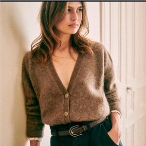 Sezane Charles Jumper, Taupe, Size Small, Excellent Condition